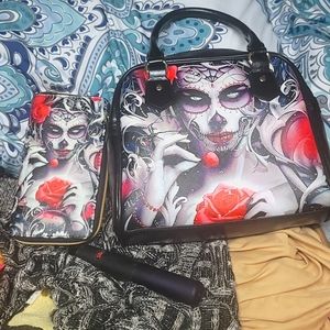 Liquorbrand crossbody small day of the dead purse with matching wallet